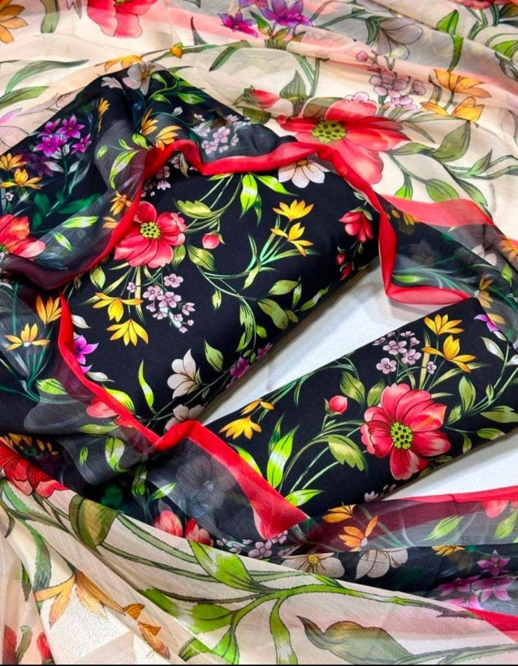 Digital Printed Swiss Lawn 3pc