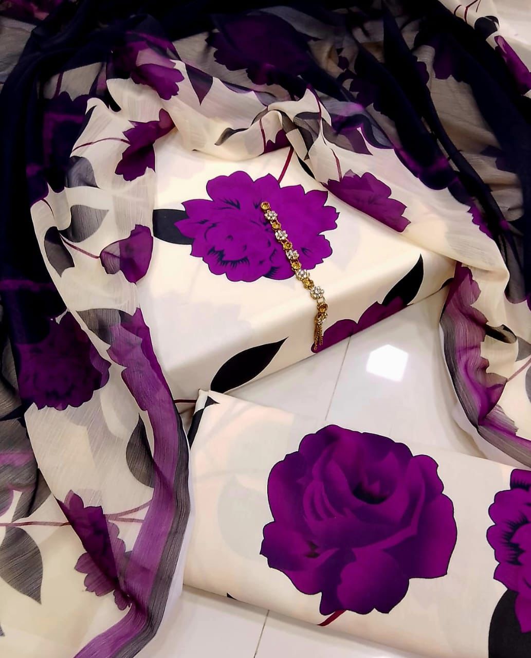 Digital Printed Swiss Lawn 3pc