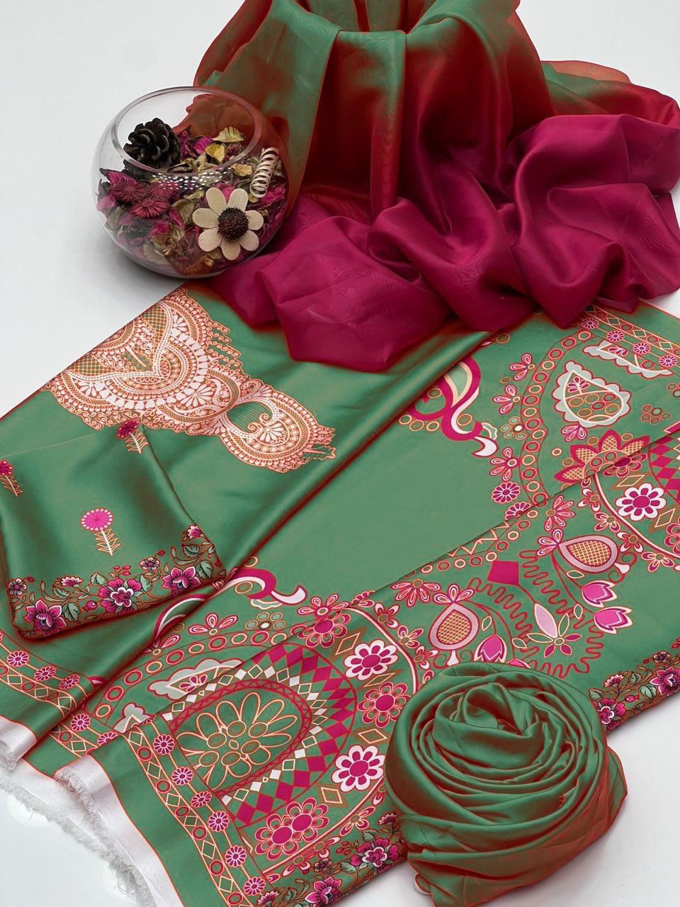 Digital Printed Silk 3pc