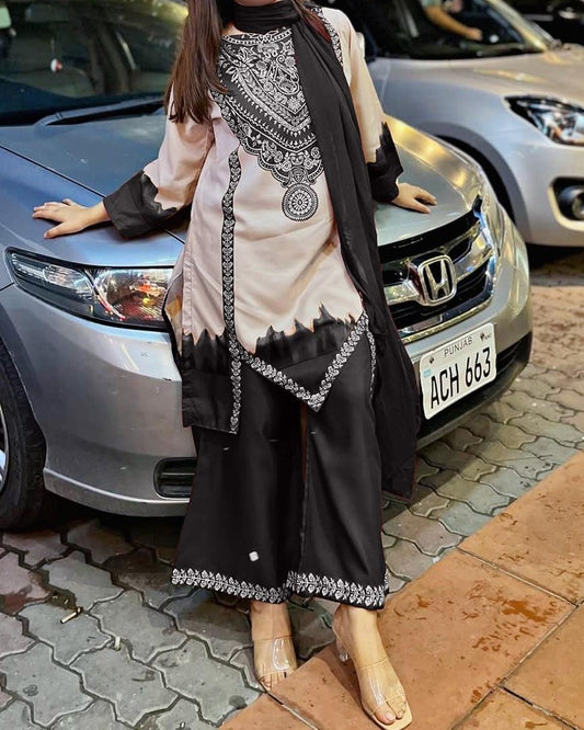 Digital Printed Silk 3pc