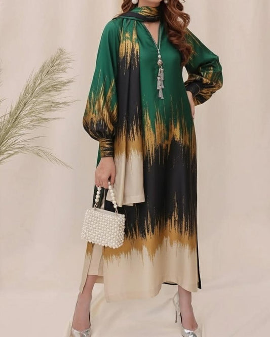 Digital Printed Silk 3pc