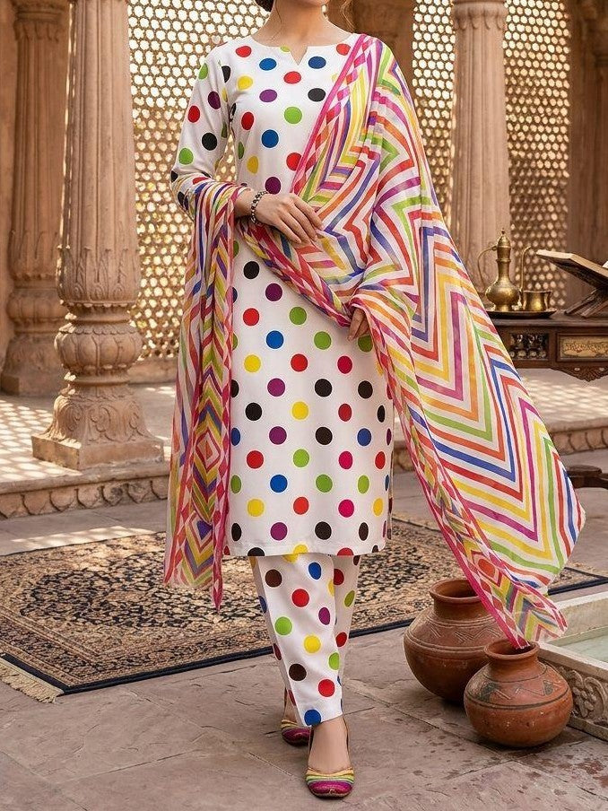 Digital Printed Swiss Lawn 3pc