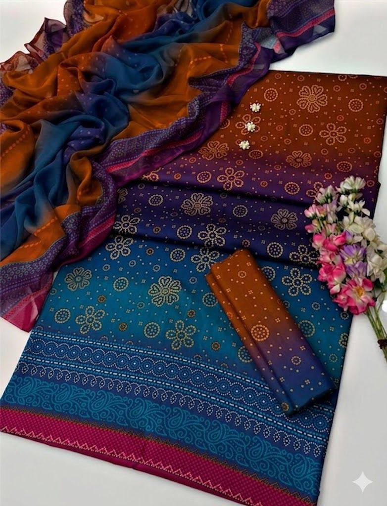 Digital Printed Swiss Lawn 3pc