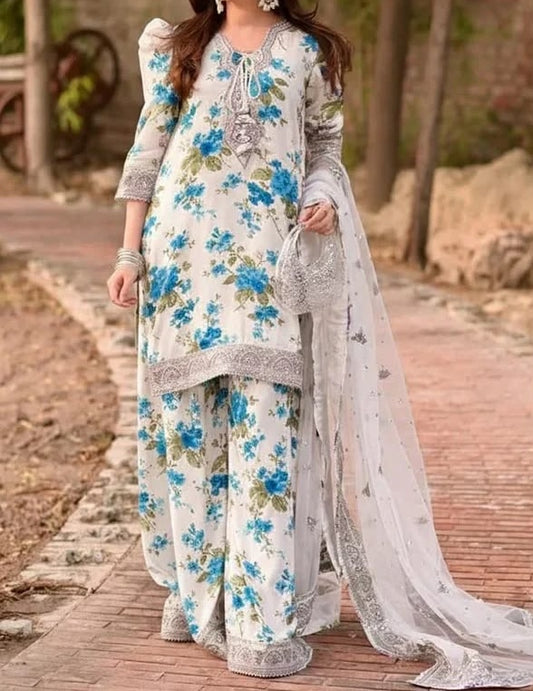 Embroidered Lawn 3pc