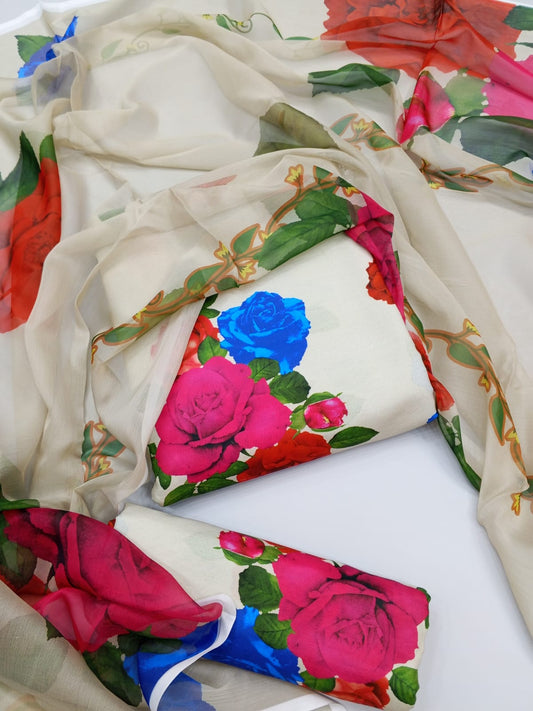 Digital Printed Swiss Lawn 3pc