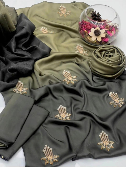 Handwork Digital Printed Silk 3pc