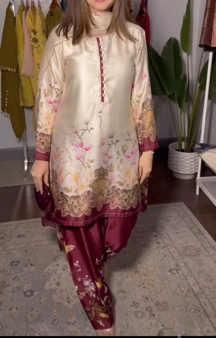 Digital Printed Silk 3pc