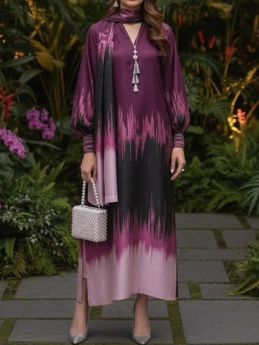 Digital Printed Silk 3pc