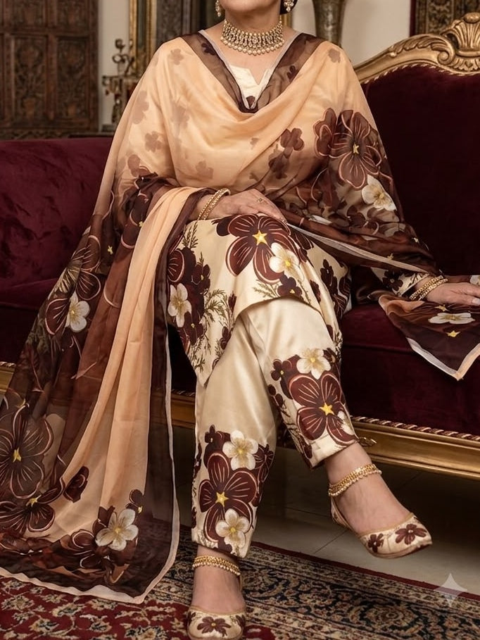 Digital Printed Silk 3pc