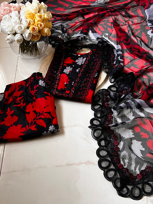 Ready-To-Wear Lawn 3pc Embroidered