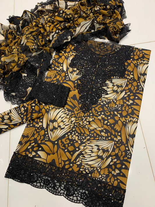 Embroidered Lawn 3pc
