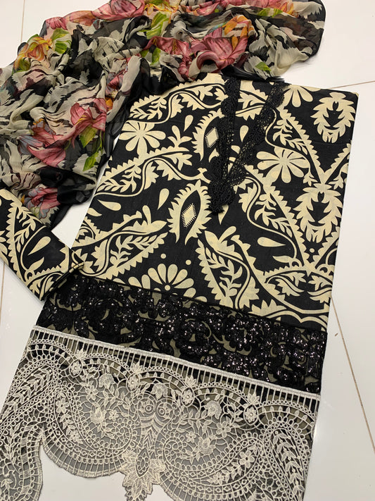 Embroidered Lawn 3pc