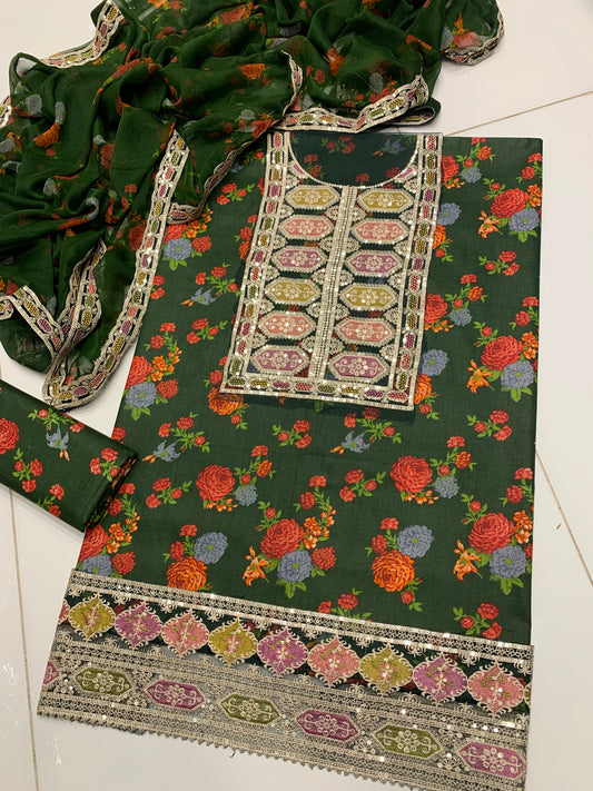 Embroidered Lawn 3pc