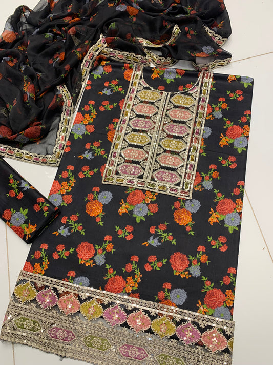 Embroidered Lawn 3pc