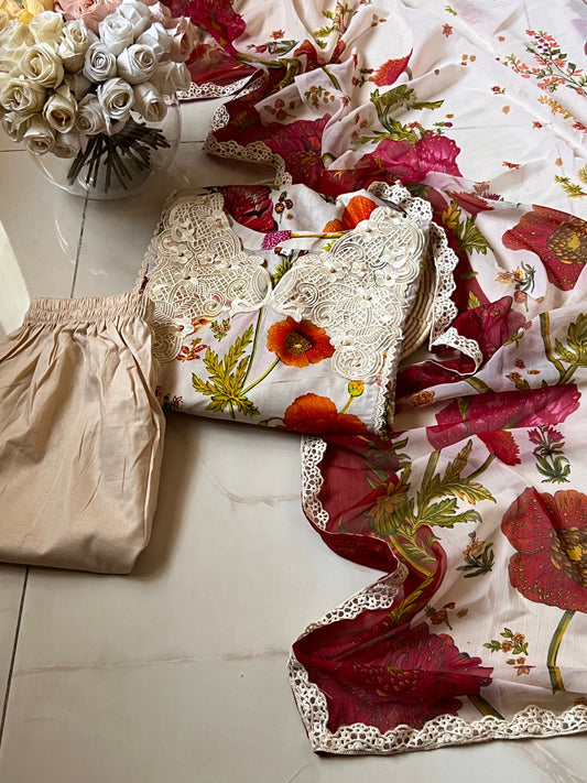 Ready-To-Wear Lawn 3pc Embroidered
