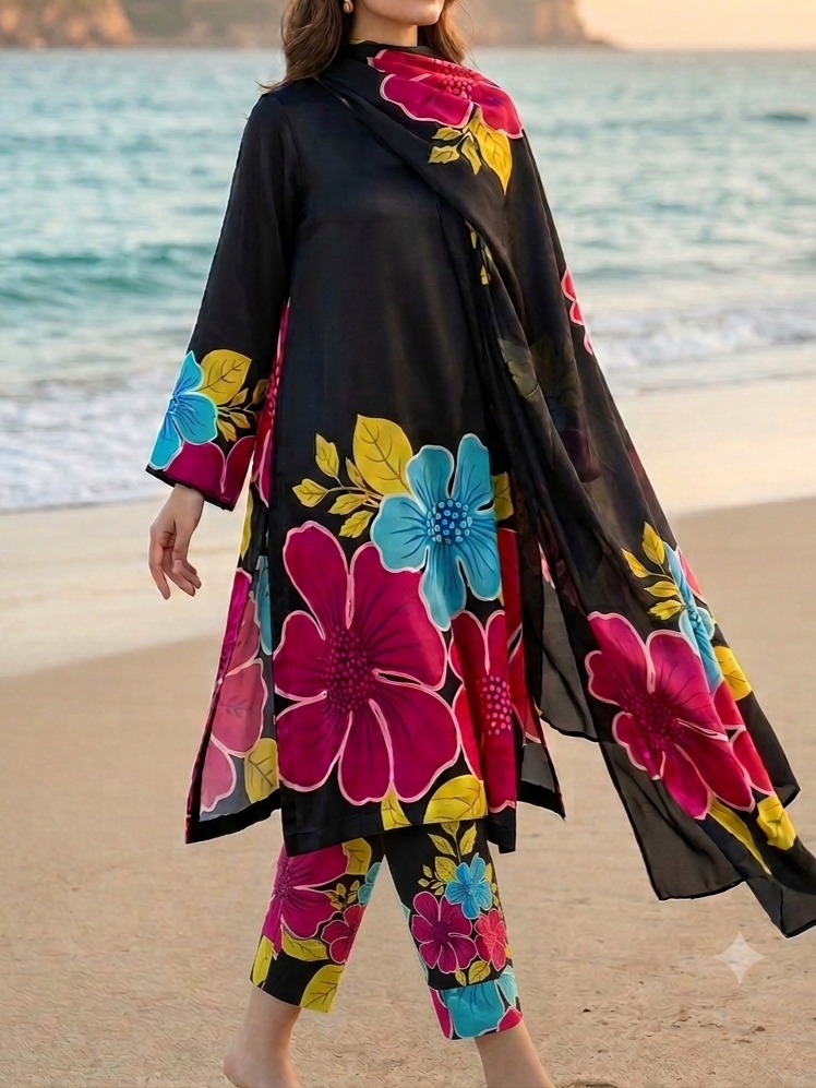 Digital Printed Silk 3pc