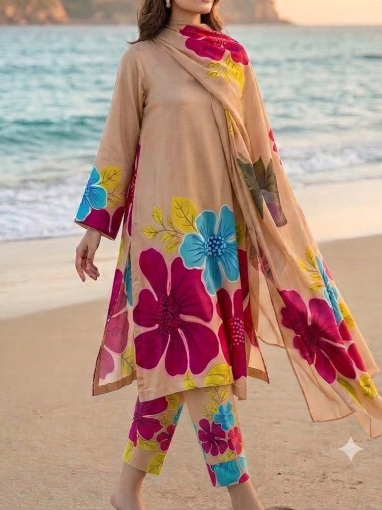 Digital Printed Silk 3pc
