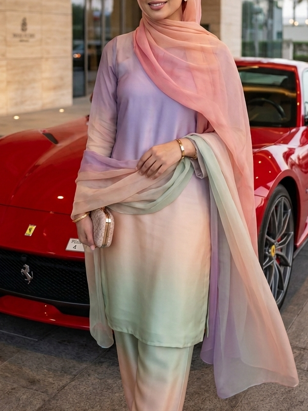Digital Printed Silk 3pc