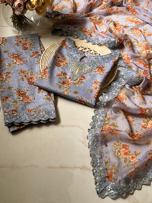 Ready-To-Wear Lawn 3pc Embroidered