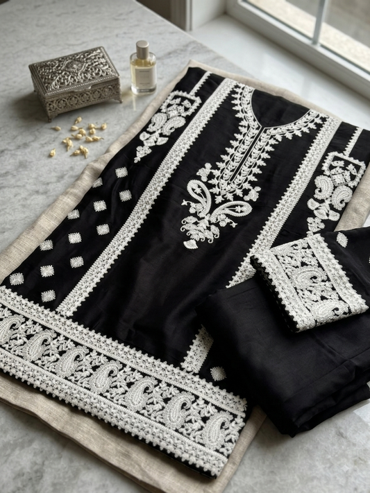 Aari Embroidered Silk 2pc