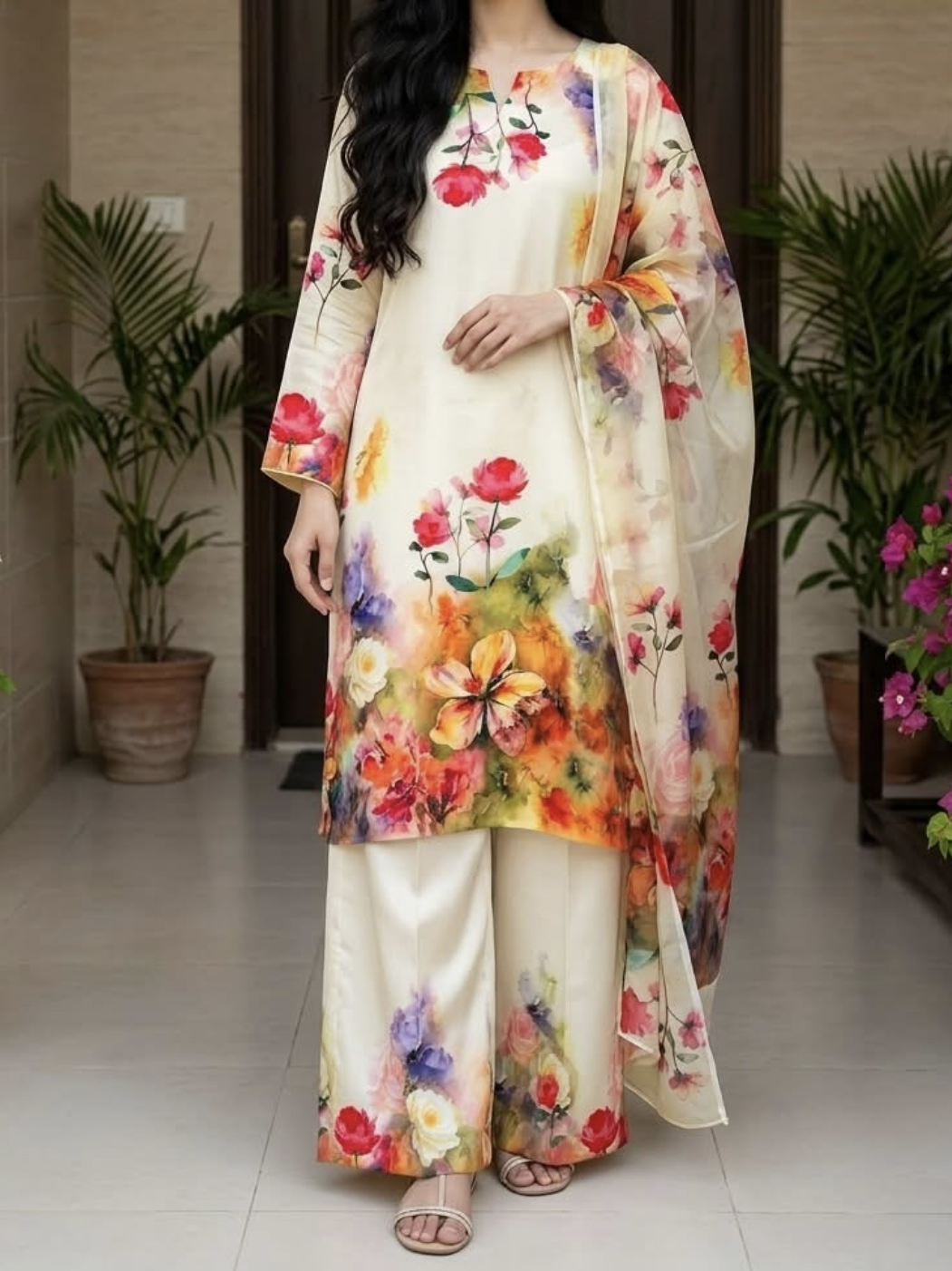 Digital Printed Silk 3pc