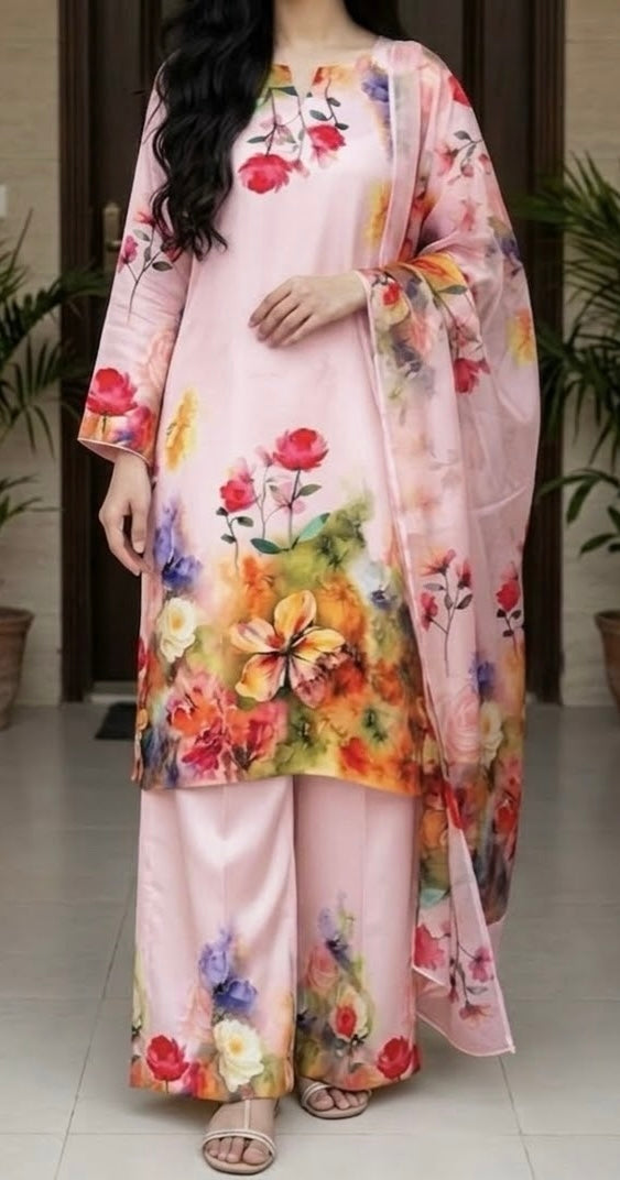 Digital Printed Silk 3pc