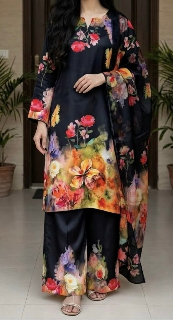 Digital Printed Silk 3pc