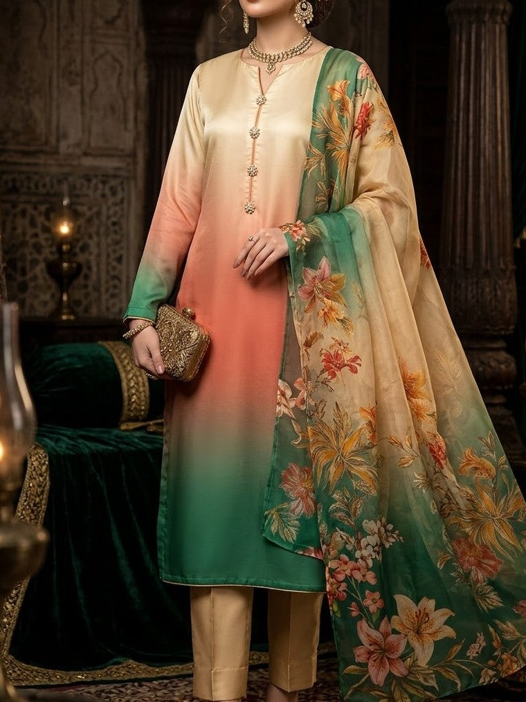 Digital Printed Silk 3pc