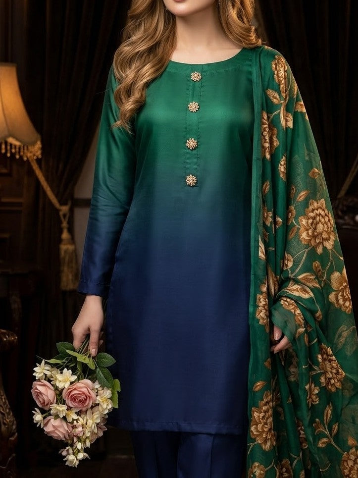 Digital Printed Silk 3pc