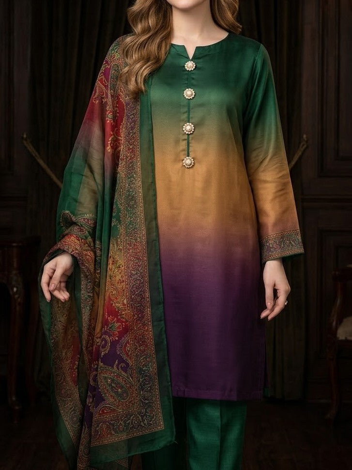 Digital Printed Silk 3pc