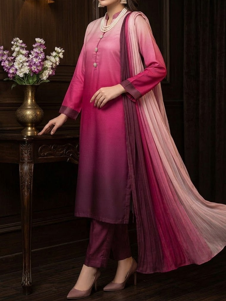 Digital Printed Silk 3pc