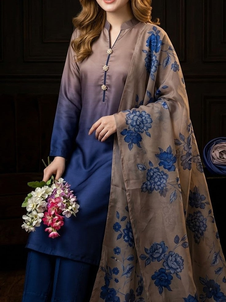 Digital Printed Silk 3pc