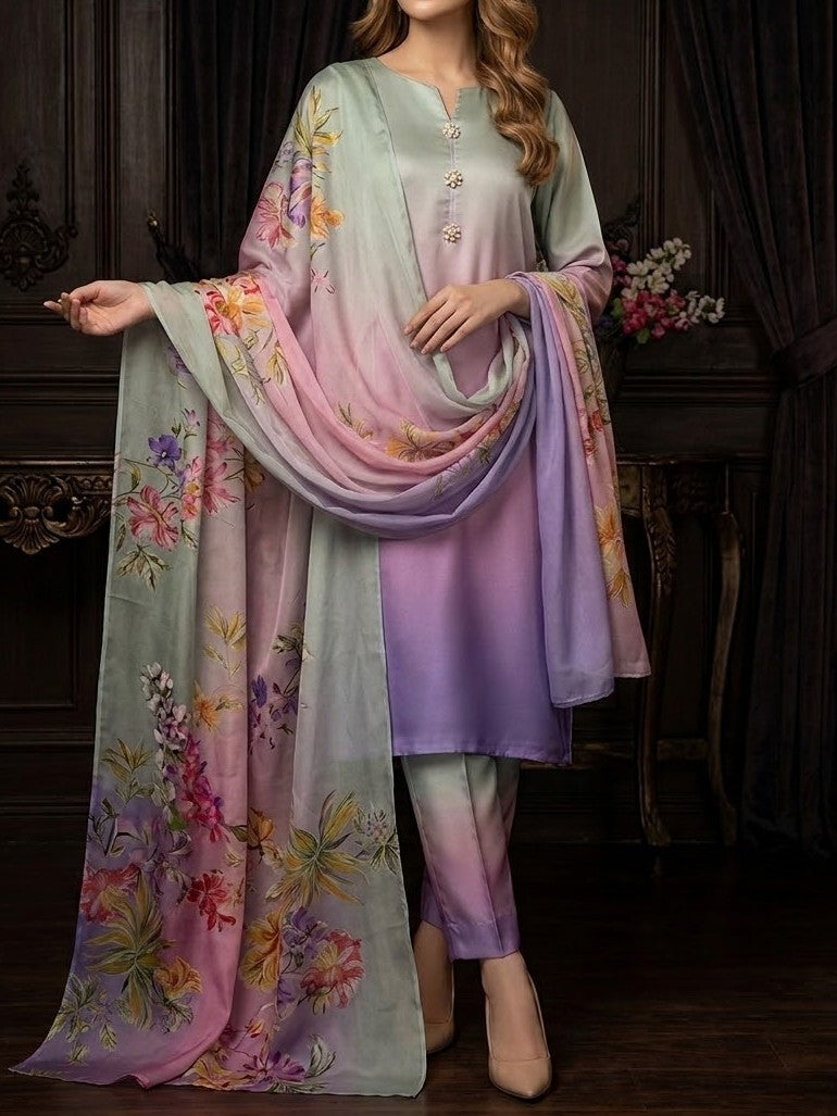 Digital Printed Silk 3pc