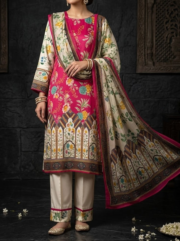 Digital Printed Silk 3pc