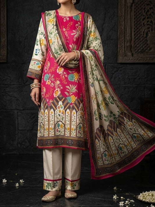 Digital Printed Silk 3pc