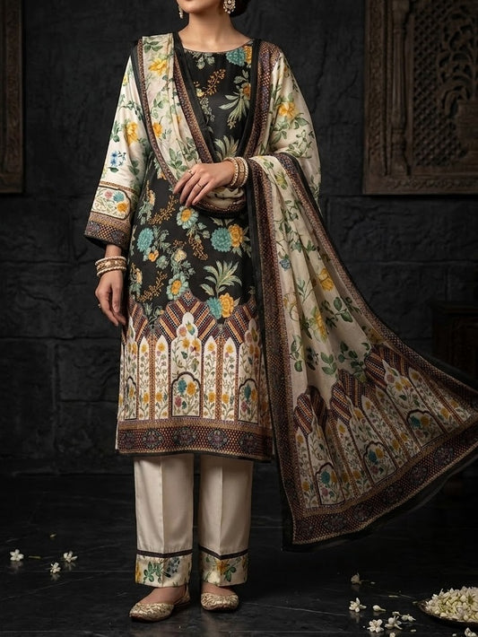 Digital Printed Silk 3pc