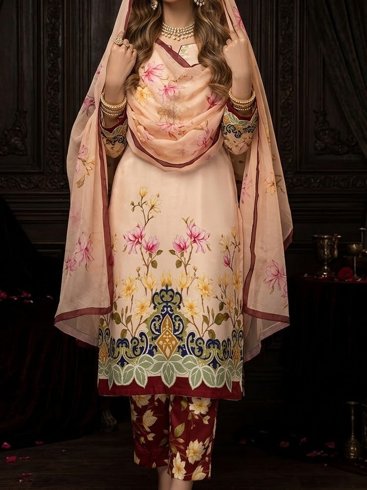 Digital Printed Silk 3pc