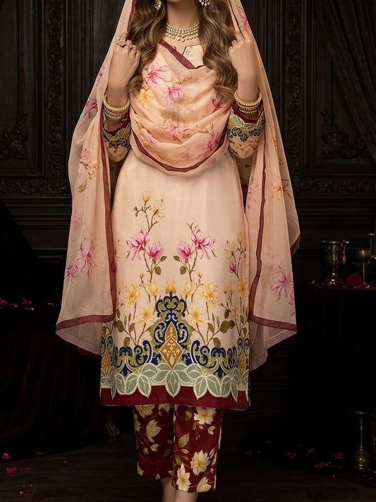 Digital Printed Silk 3pc