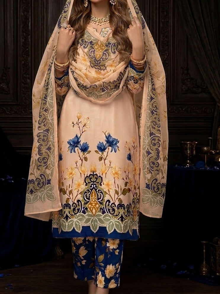 Digital Printed Silk 3pc