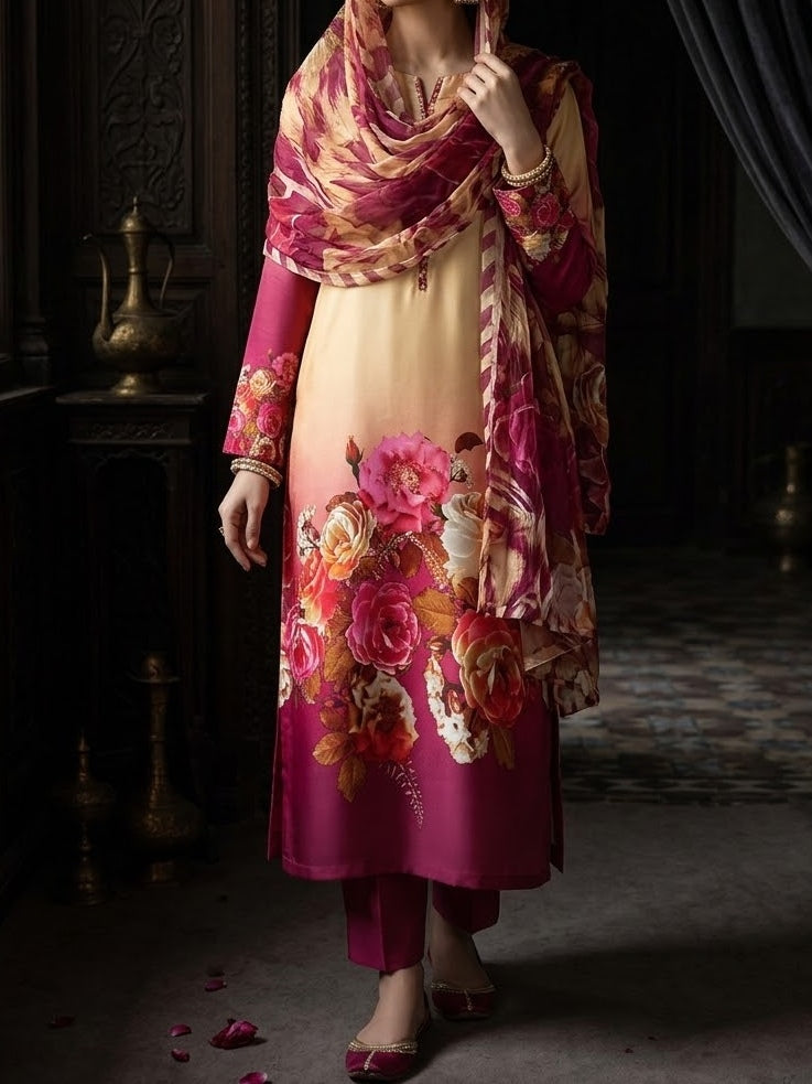 Digital Printed Silk 3pc