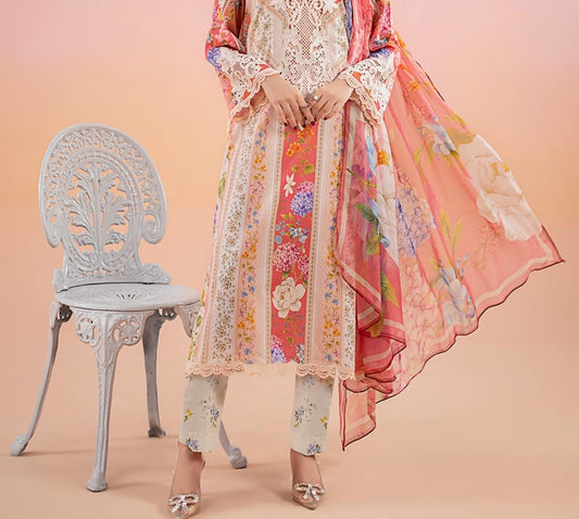 Digital Printed Swiss Lawn 3pc