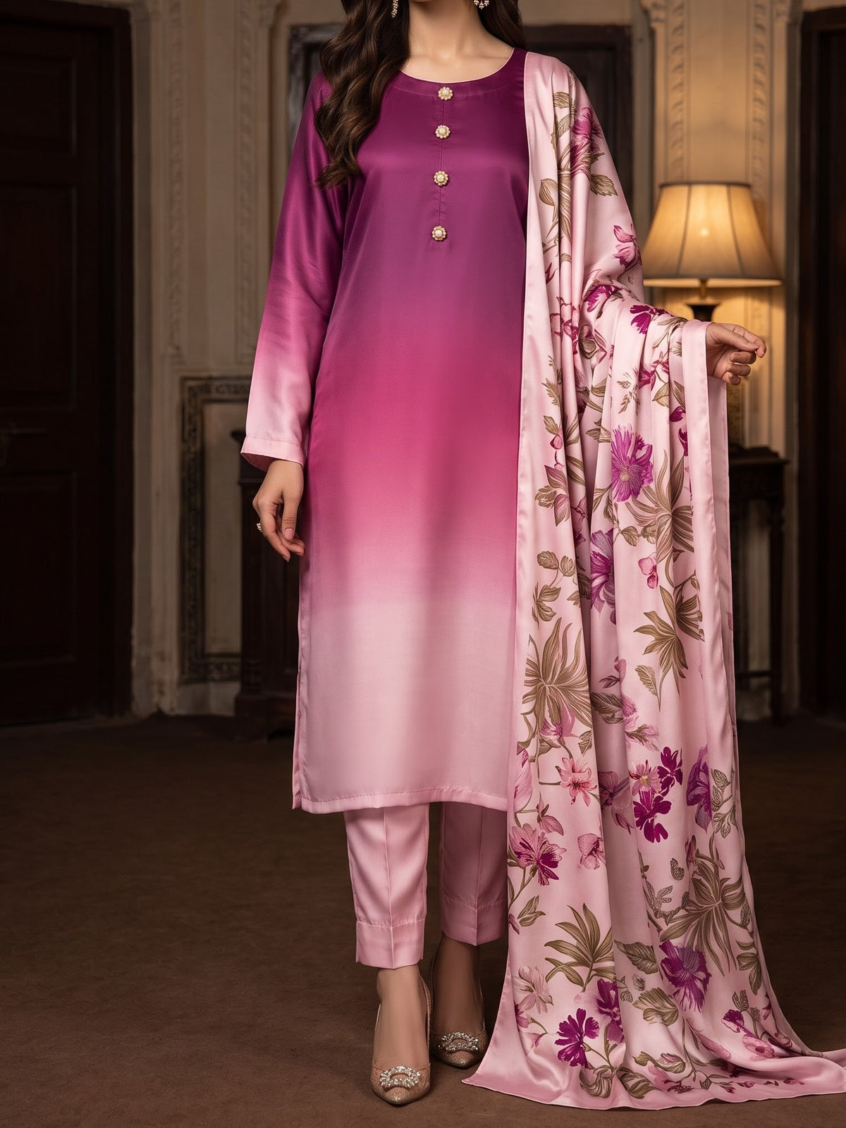 Digital Printed Silk 3pc