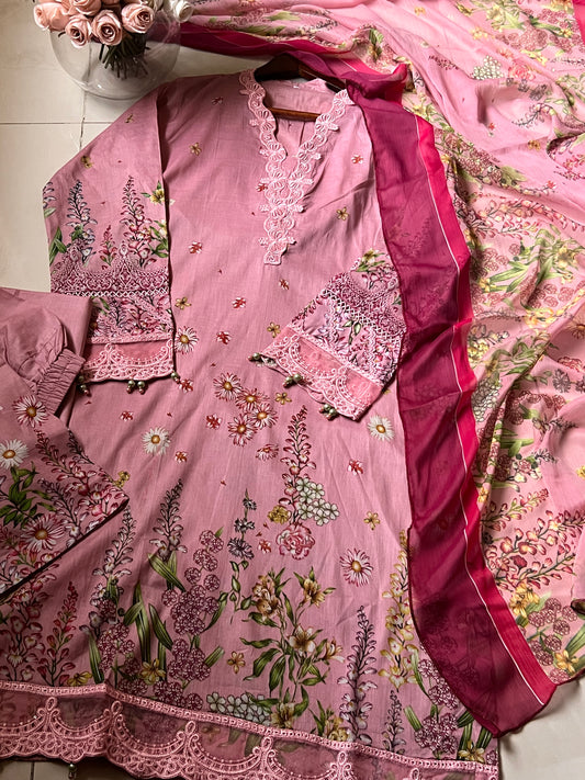 Ready-To-Wear Lawn 3pc Embroidered