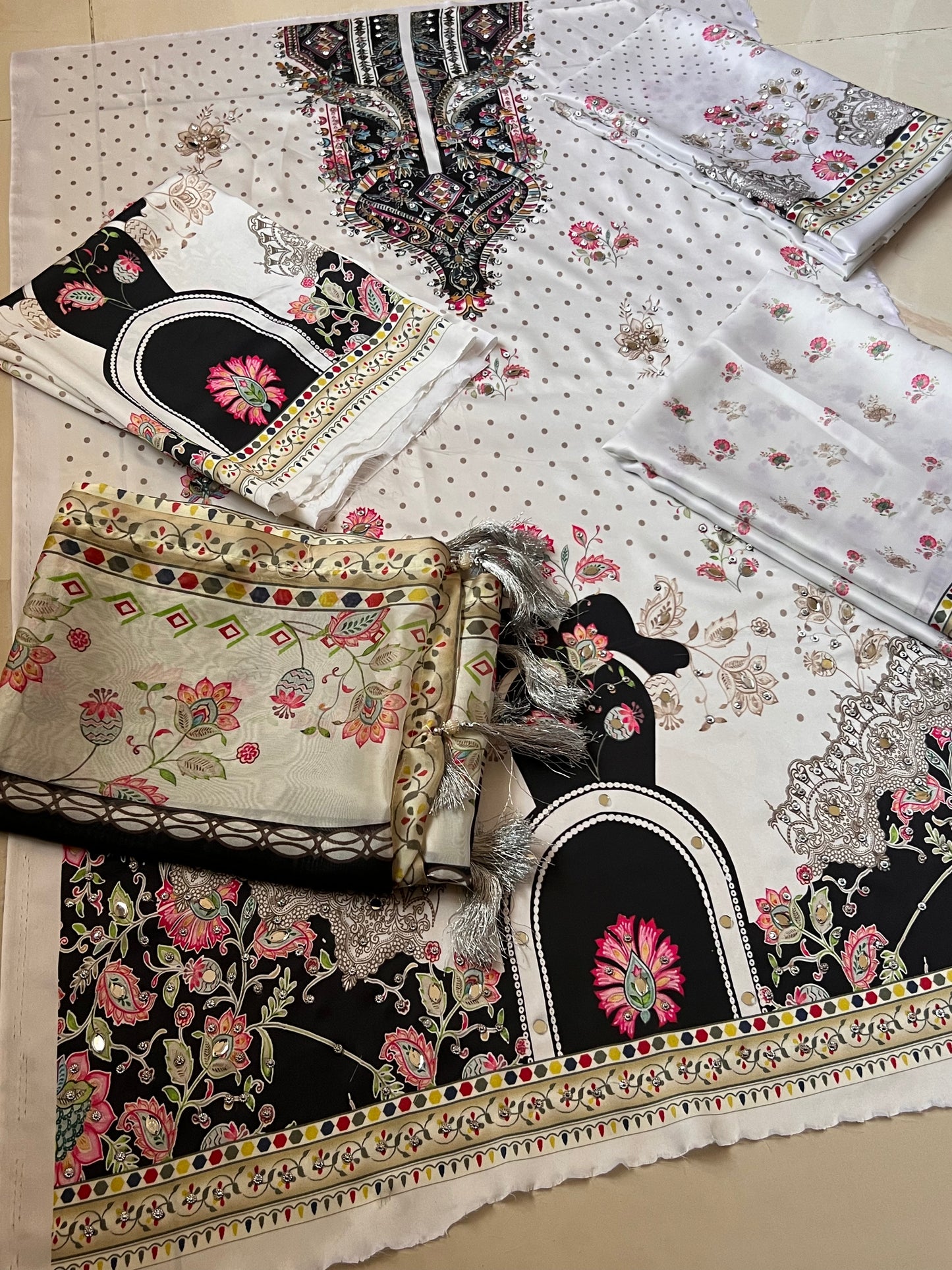 Handwork Digital Printed Silk 3pc