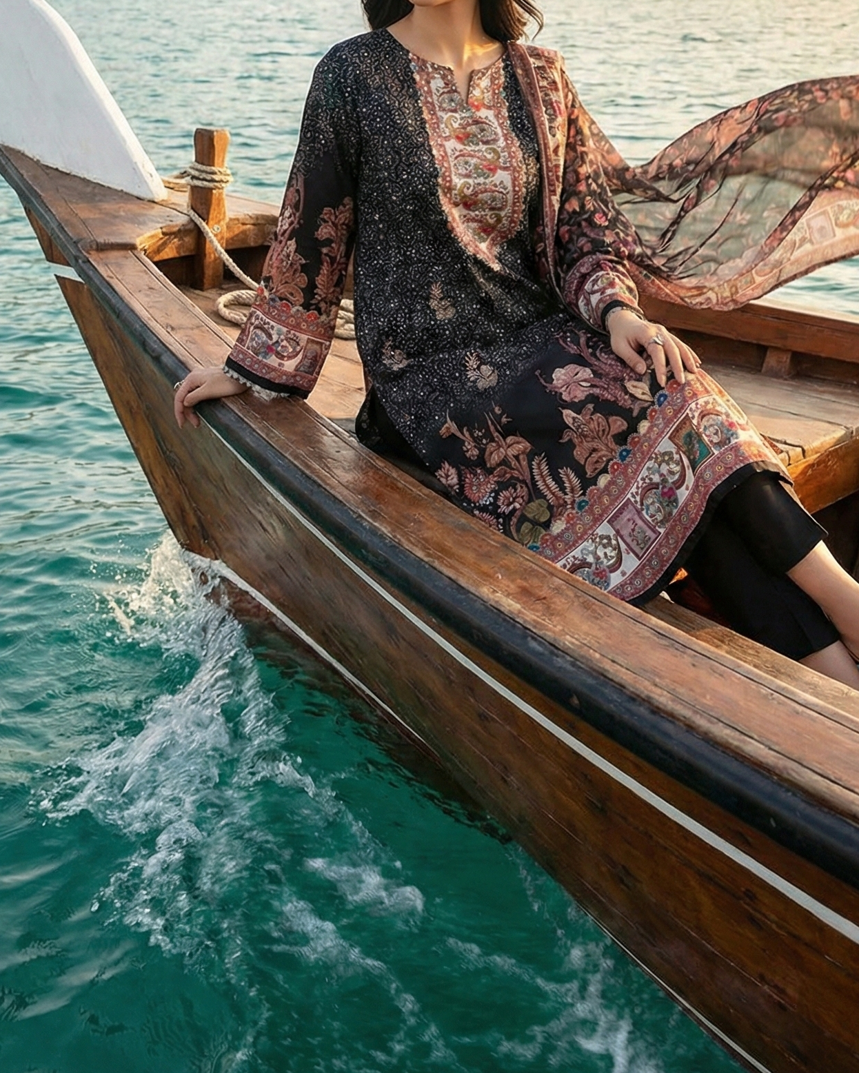 Handwork Digital Printed Silk 3pc