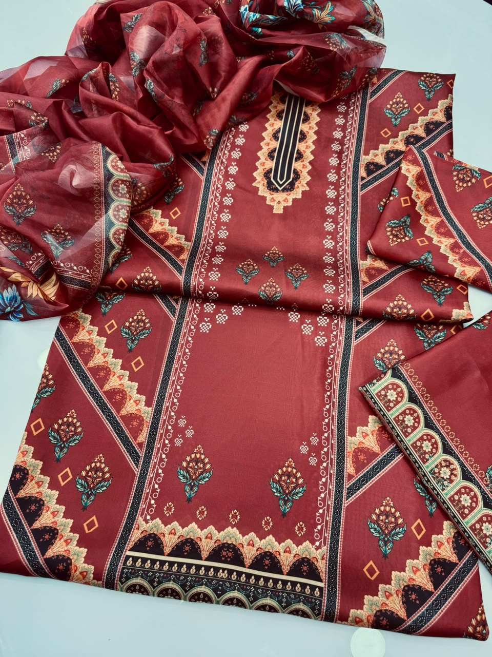 Digital Printed Silk 3pc