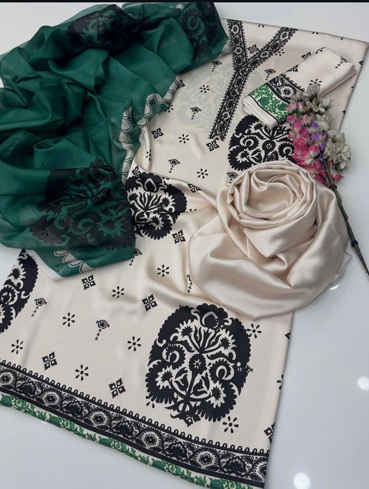 Digital Printed Silk 3pc