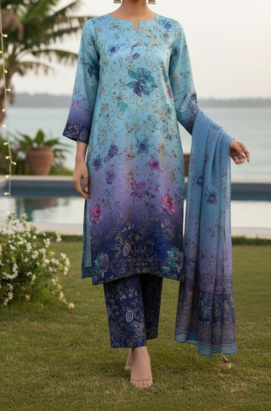 Digital Printed Silk 3pc