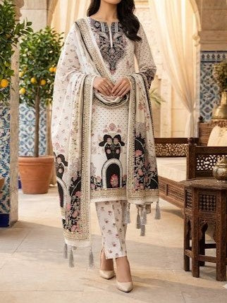 Handwork Digital Printed Silk 3pc