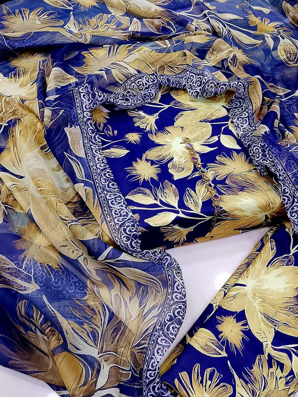 Digital Printed Swiss Lawn 3pc